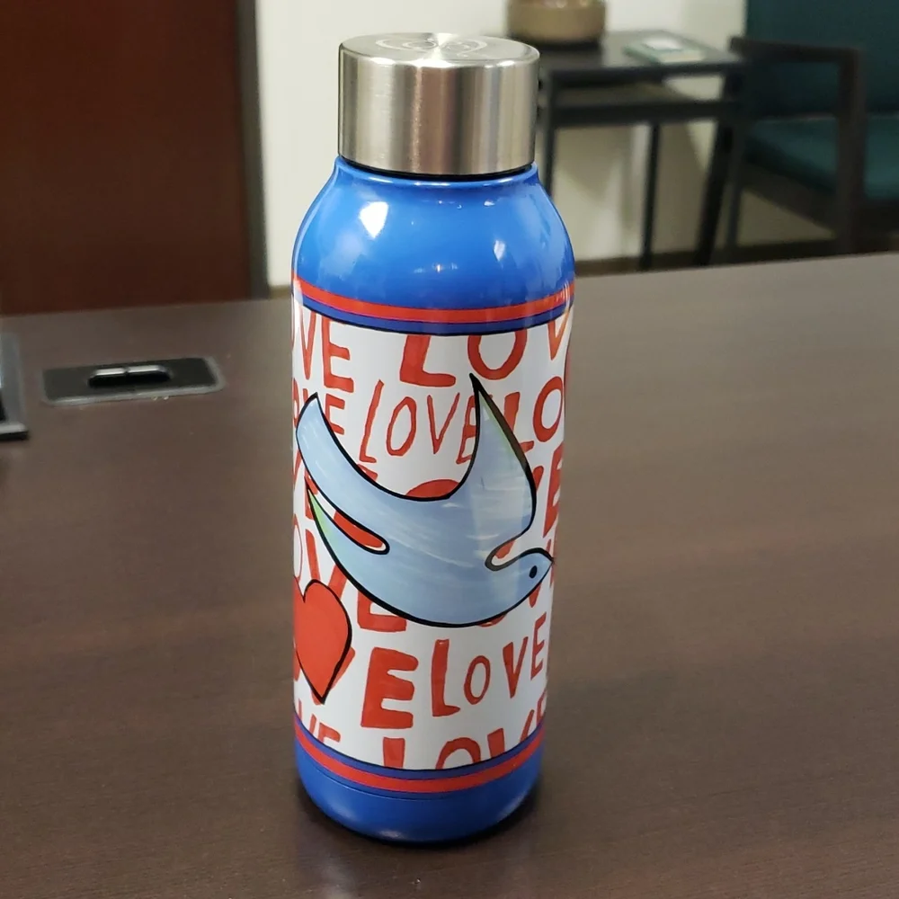 Brighton Love Doves Water Bottle - Picture 1 of 7
